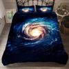 Роскошный темно-синий комплект постельного белья Galaxy Twin Full Queen King Size, пододеяльник/пододеяльник, комплект сияющих звезд, звездное небо, пододеяльник