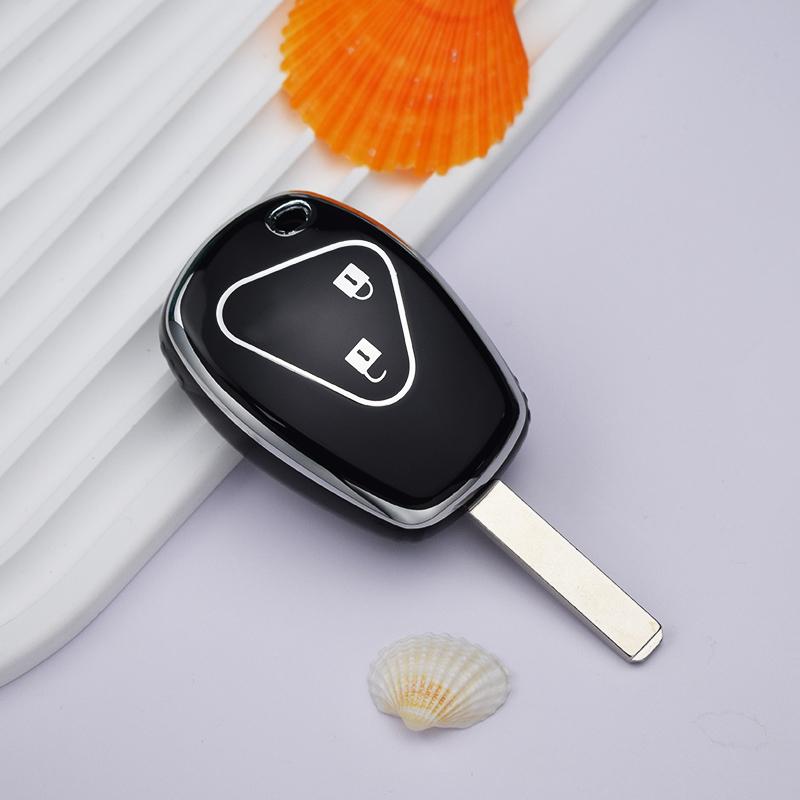 Серебристый чехол для ключей из ТПУ с 2 3 кнопками, брелок для Renault Megane Duster Modus Espace Laguna Logan для DACIA Sandero Clio Kangoo, защитные аксессуары