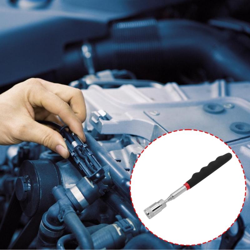 Extendable Magnetic Telescoping Pick Up Tool Telescoping Magnetic Pickup with LED Light Telescopic Magnetic Stick