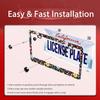 Personalise Colorful Floral Flowers License Plate Frame License Plate Frames Car Universal Stainless Steel Accessories Cars Decor With 2 Holes And