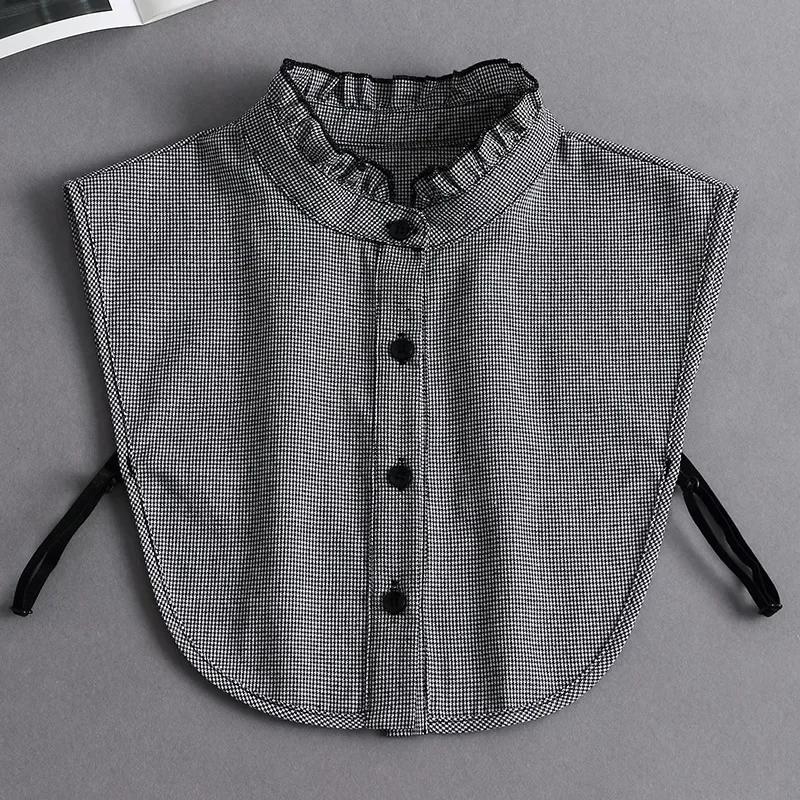 Hollow Lace Chiffon Doll Cotton Fake Collar Blouse Sweater Detachable Shirt Collar False Collar Lapel Women Top Collars Decor