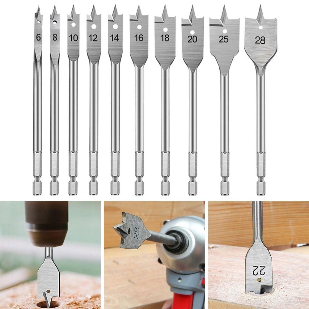 Деревообрабатывающее сверло с титановым покрытием Сверло для плотника Открывалка для деревянных пластин Плоское сверло Шестигранный хвостовик