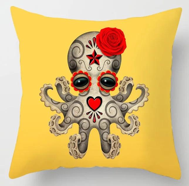 Желтый узор наволочка для офиса, гостиной, дома, наволочка для автомобиля, украшения