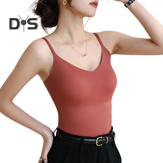 Женское нижнее белье с регулируемыми бретелями, эластичный жилет с нагрудной подкладкой, жилет из ледяного шелка без следов