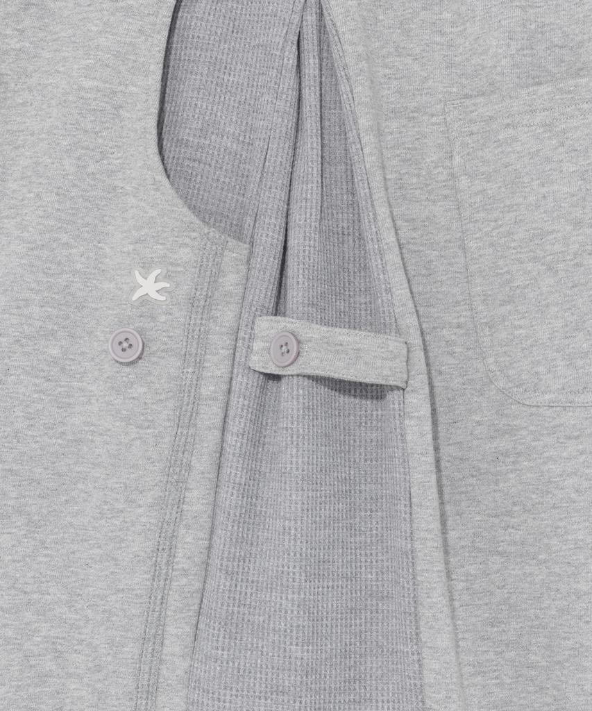 THE COLDEST MOMENT Tcm Waffle Button Half Sweat Pants (Melange Gray)
