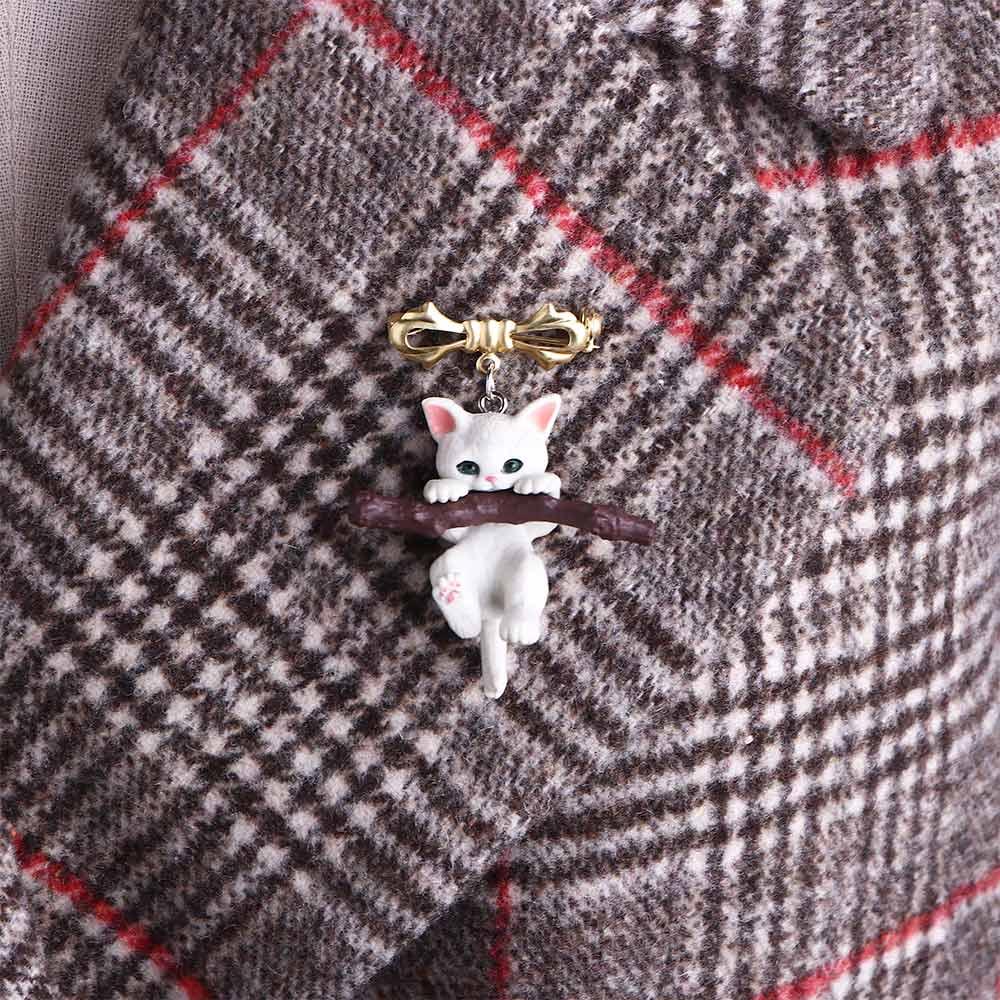 Boys Gift Cartoon Design Girls 3D Cat Brooch Clothes Accessories Korean Style Badge Women Brooch
