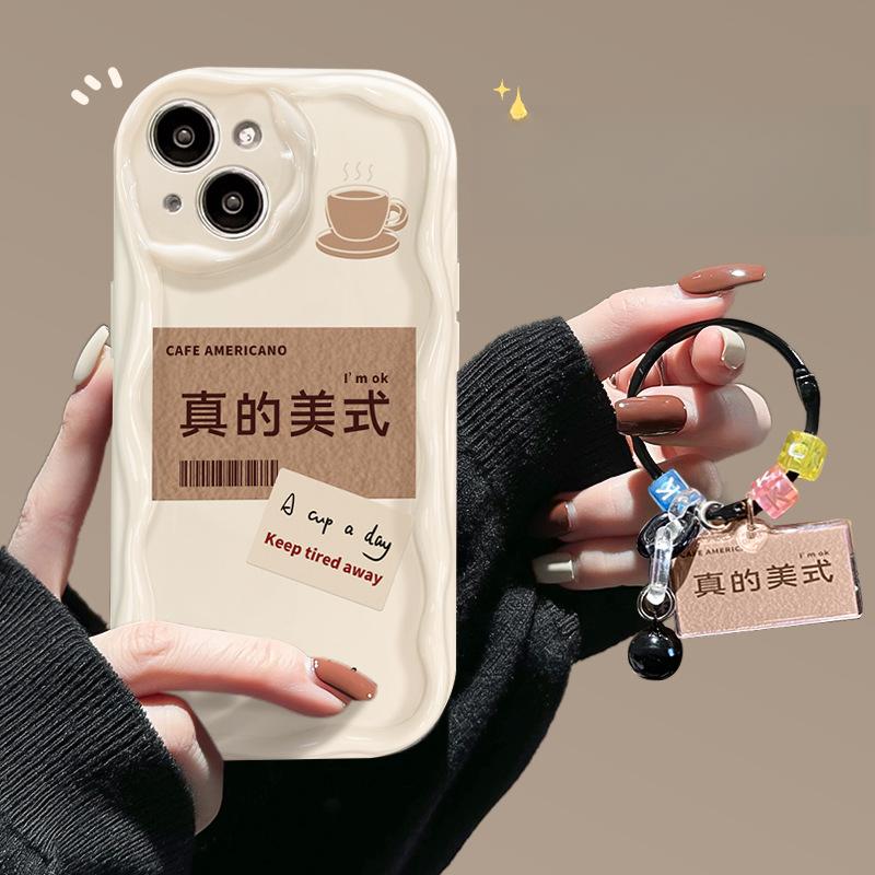 Gourmet Coffee Pendant Suitable for Apple 16PRO Mobile Phone Case 15PLUS Creative All-inclusive 14 Soft Silicone 7/8 Anti-fall