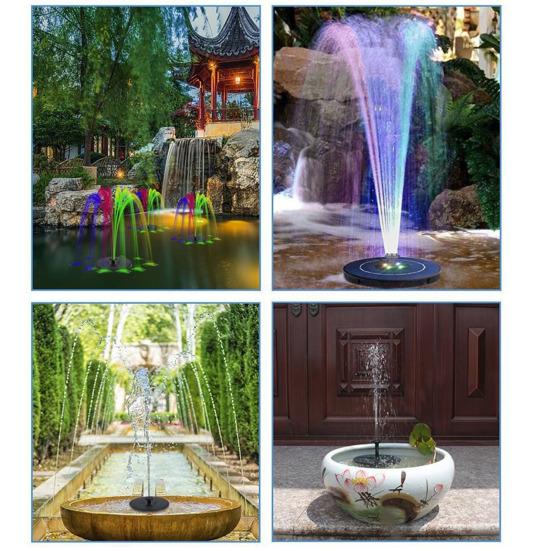 Фонтан на солнечной энергии с красочным светом, водонепроницаемая автоматическая зарядка, простая установка, интеллектуальный мини-солнечный насос, декор для фонтана
