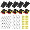 5 Kits 4pin Way Sealed Waterproof Electrical Wire Connector Plug for Car Automobile