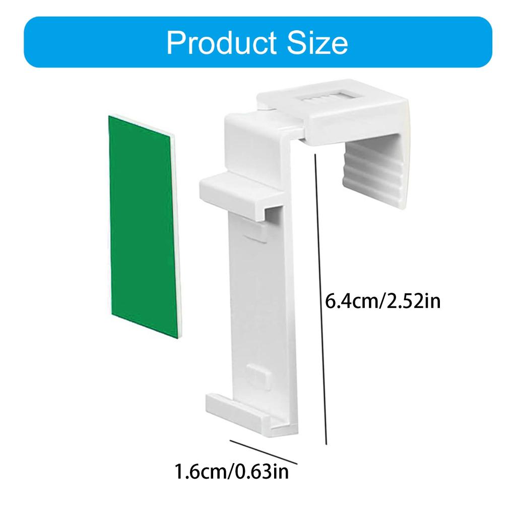 Упаковка из 8 простых в установке держателей зажимов для рулонных штор, прочные клеящиеся сменные кронштейны для штор
