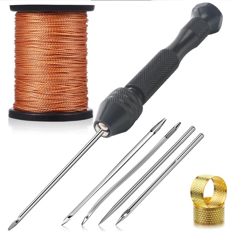 Эксклюзивный набор для ремонта кожи со сменным шилом и рукояткой из чистой меди