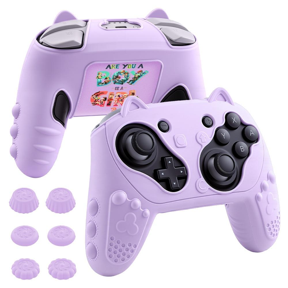 Силиконовый защитный чехол для контроллера Switch 2 Pro с колпачками для стиков, противоскользящая оболочка-кожа для Switch 2 Pro, игровые аксессуары