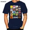 UB40 РАЗНЫЕ ЦВЕТА ФУТБОЛКА С КОРОТКИМ РУКАВОМ И КРУГЛЫМ ВЫРЕЗОМ Бренд Хлопок Мужская Одежда Мужская Приталенная Футболка С Коротким Рукавом Базовые Топы