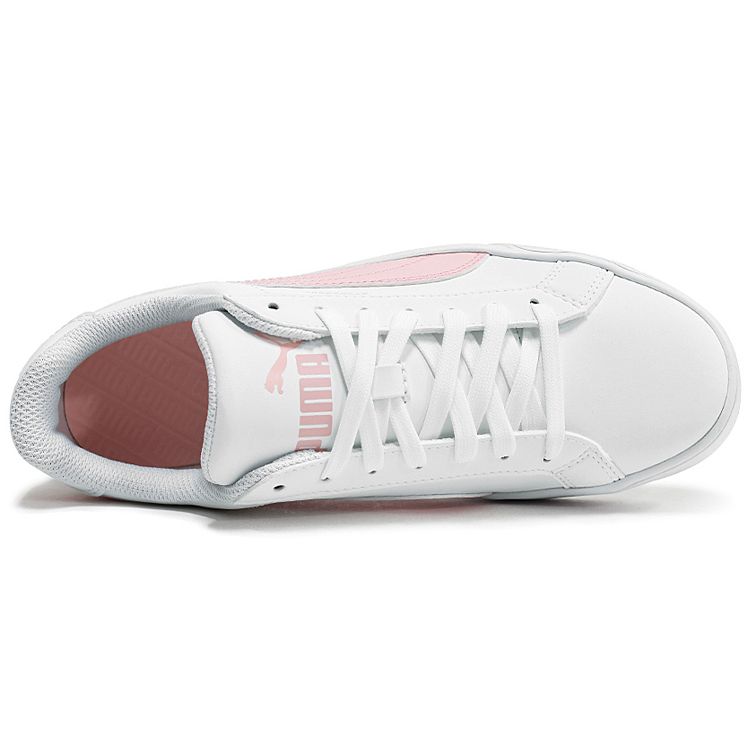 Puma Smash Vulc Casual Durable Lightweight Low-Top Skate Shoes Women Sneakers White Pink 359622-15
