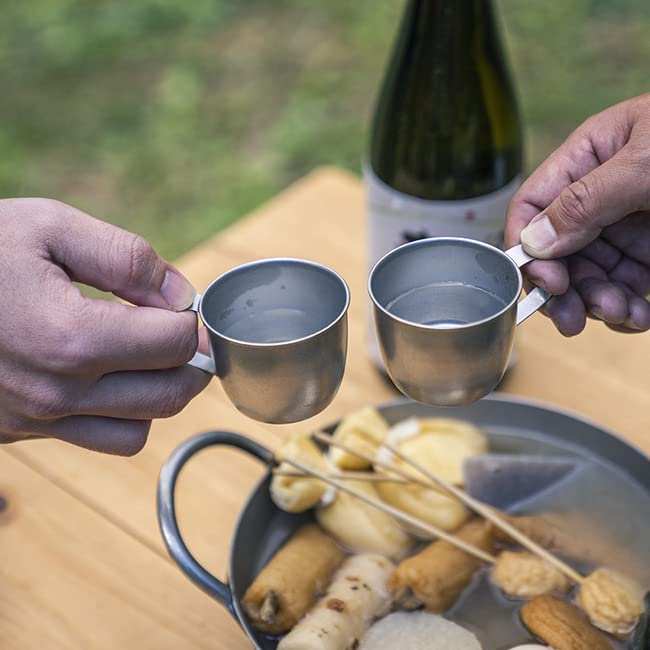 VINTAGE INOX Vintage Camping Petit Cup, 90ml, Made in Japan, Authentic VINTAGEINOX Product. Ideal for Outdoor Activities, Camping, Glamping, and