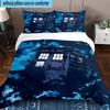 3PCS telephone booth 3pcs Bedding,Including 3PCS Duvet Cover And 2pcs Pillowcases Perfect for Christmas,Ideal for Bedroom, Dormitory