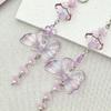 Cute Sweet Purple Butterfly Wind Chimes Keychain Pendant Phone Chain Strap Lanyard Girly Bag Hanging Ornaments Accessories Gifts