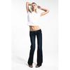 Vintage Y2K Low Rise Flare Jeans Women Slim Fit Washed Denim Pants Casual Streetwear