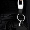 Luxury Leather Fashion Simple Car Key Chain Key Holder Men's Waist Buckle Metal Keychain Keyring