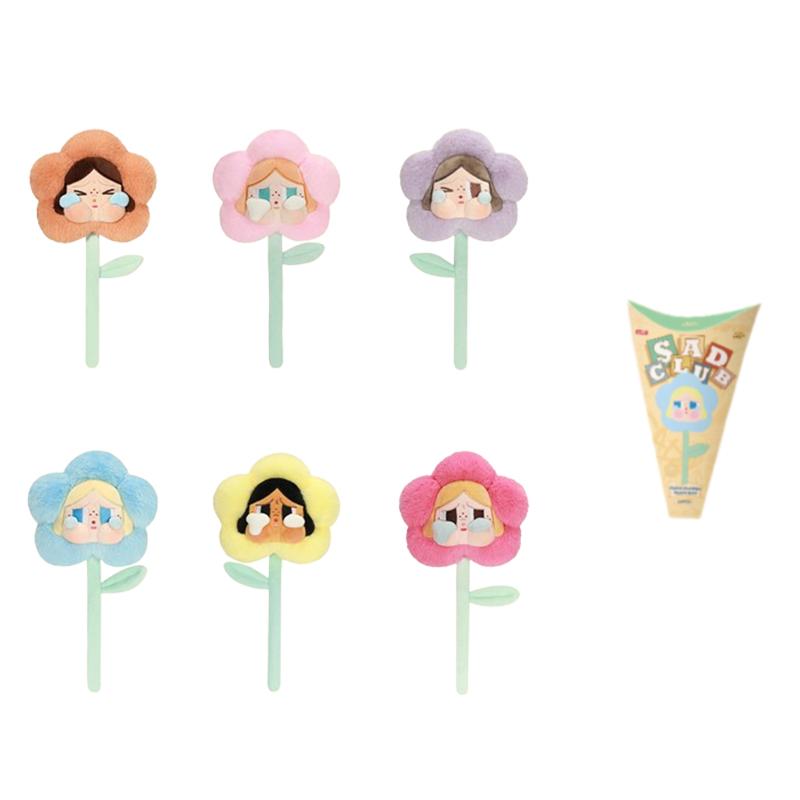 POP MART Коллекция CRYBABY Sadness Club, Плюшевые цветочные мистические коробки, Одиночная мистическая коробка