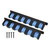 Wall Mounted Fishing Rod Rack Chemical Resistant Vertical 6 Fishing Rod Holder with 4 ScrewsBlue