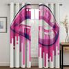 Сексуальная радуга абстрактное искусство рот девушка светофильтрующие шторы окна занавески для гостиной спальни 2 шт декор