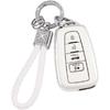 PIFOOG Key Fob Cover For Cadillac SRX CTS CT6 XTS XT5 XT6 XT4 ATS Accessories TPU 5 Button Keys Case Shell Protecor Glitter Car Keychain Girly Women