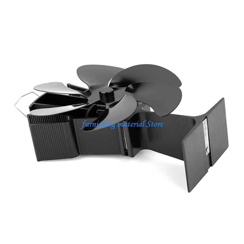 Y5GD Stove Fan 6-Blade Upgrade Heat Powered Fan for Ideal Gift for Your Home Family