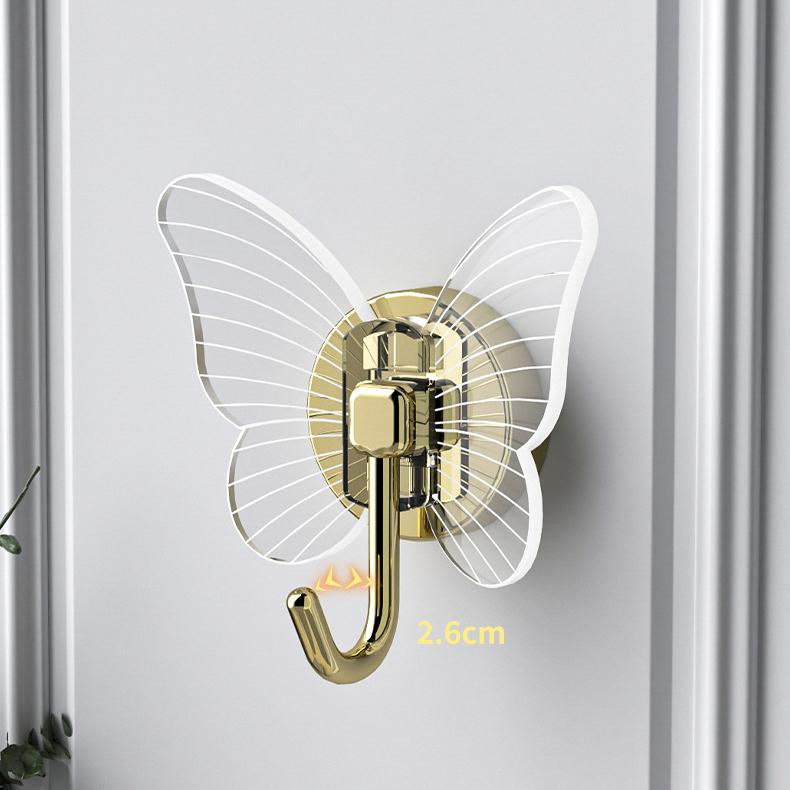 2 шт. креативные крючки-бабочки для ванной комнаты, настенные крючки без отверстий, не оставляющие следов крючки для одежды, сильные липкие крючки для прихожей