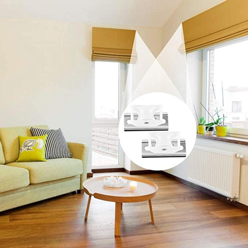 4pcs Smooth Sliding Roman Shades Hardware Easy Install Blinds Track Wheel Daily Use