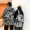 Fashion School Bag Men Women Graffiti Backpack Large Capacity Student Backpack
