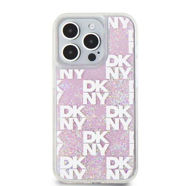 Dkny Dkhcp15Llcpepp Iphone 15 Pro6.1 Różowy/Pink Hardcase Liquid Glitter Multilogo