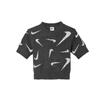 Nike Спортивная одежда Phoenix Cozy Bouclé Printed Short Fashion Casual Knit Celebrity Neck T-Shirt Women T Shirts Gray FD4287-254
