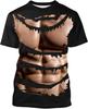 3D Print Funny Muscle Graphic T Shirt For Men Women Short Sleeve Ugly Tee Shirts Clothes Mens Novelty Party Cosplay Tshirts