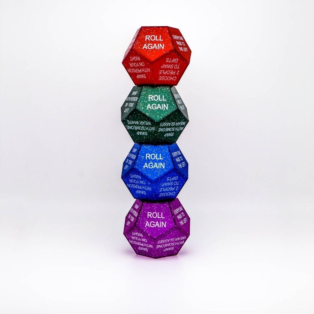 Sparkling Finish Santa Swap Gift Exchange Dice 12-Sided Holiday Party Dice Christmas Party