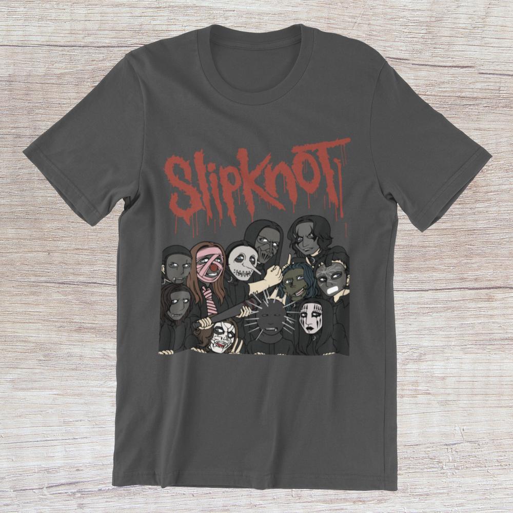Футболка Slipknot Хэви-метал Хард-рок Хэдбенгеры Группа На Кольцевой Пряже Хлопковая Футболка