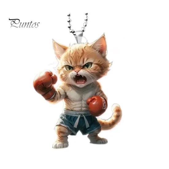 Акриловый кулон в виде кошки с ремешком, симпатичный маленький автомобильный кулон в виде кошки, подвесное украшение для зеркала автомобиля, окон, сумок, ключей