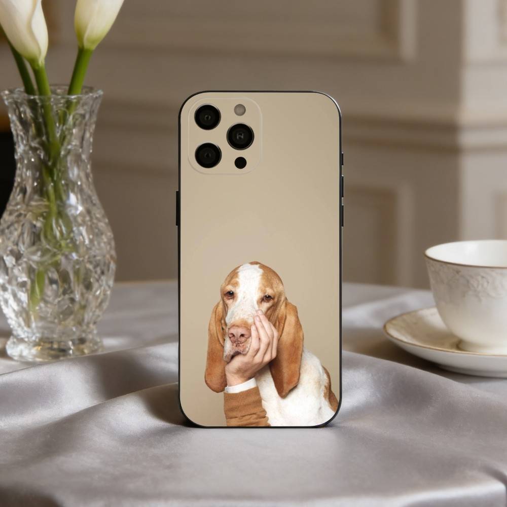 F-Забавный A-Животное D-Собака-G Чехол для телефона для iPhone 17,16,15,14,13,12,11 Plus,Pro Max,XS,Мягкий силиконовый черный чехол