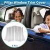 ABSOPRO Door Pillar Window Trim Stickers for Pillar Door Outer Exterior Covers for Mitsubishi Outlander Silver Tone Anti-Scratch Posts, 2011-2014,