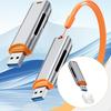 USB 3.0 Card Reader Double Cards Slot Design Lanyard Hole Replacement Portable Practical