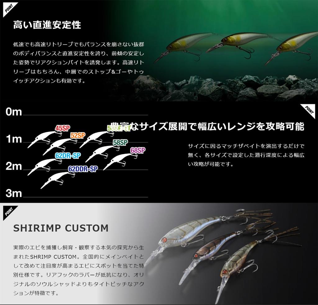 JACKALL Soul Shad 58SR SP Candy Chart