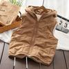 Детский утолщенный жилет с капюшоном из шерсти и шелка - Теплая школьная форма для детей