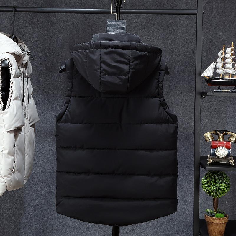 Зимний хлопковый жилет, мужская куртка, тренд, теплая, утолщенная, большого размера, мужские плечи, модные жилеты с капюшоном