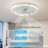 2-in-1 Modern LED Ceiling Fan Lamp E27 Converter Base 4 Speed Settings Low Noise Dimmable Energy-Efficient Ceiling Fan with LED Lamp
