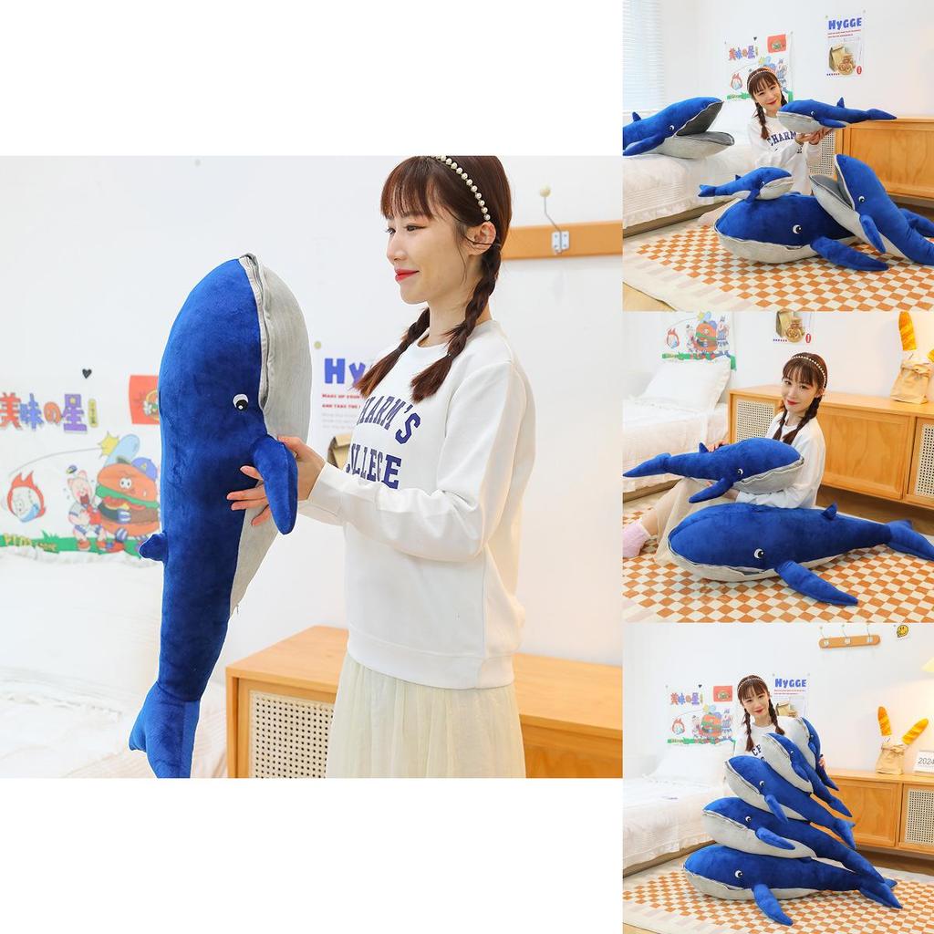 Ultra Soft Blue Whale Plush Toy Cozy And Huggable Pillow For Sofa And Bed