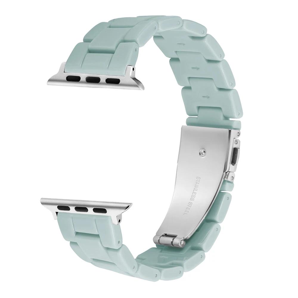 Candy Colored Resin Strap for Apple Watch 49mm 45mm 44mm 42mm 41mm 40 38mm Compatible with iWatch Series 10 9 8 7 se 6 5 3 Ultra