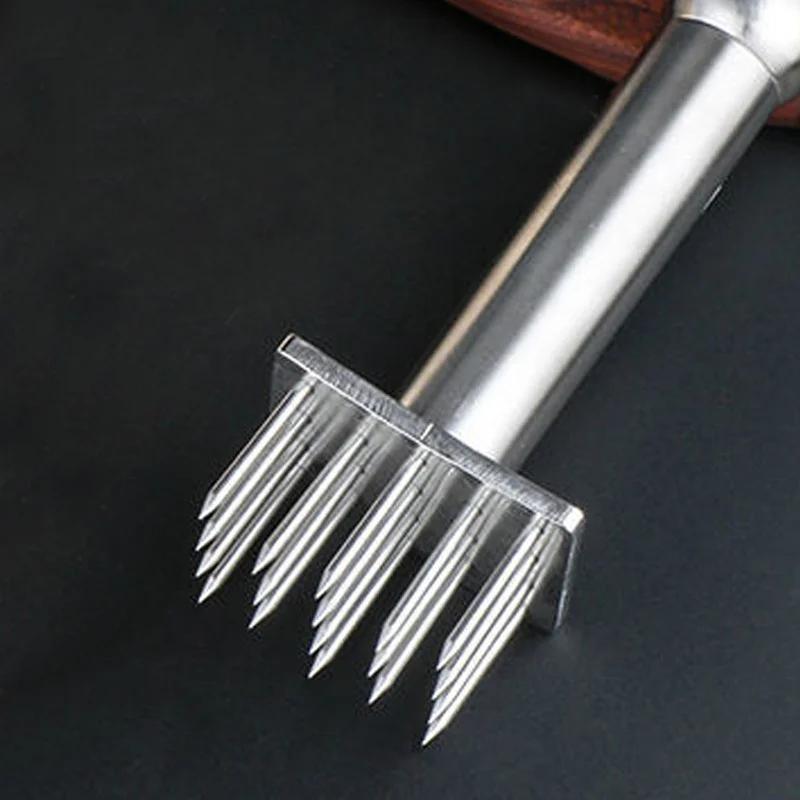 Kitchen Loose Tender Meat Needle Stainless Steel Profession Cooking Meat Tenderizer Tool For Beef Tender Steak Pork Chop Hammer