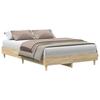 VidaXL Bed Frames Without Mattress Sonoma Oak 140x190 Cm, Bedroom Furniture, Bed Base, Double Bed, Bed, Bed Frame, Bed 861059