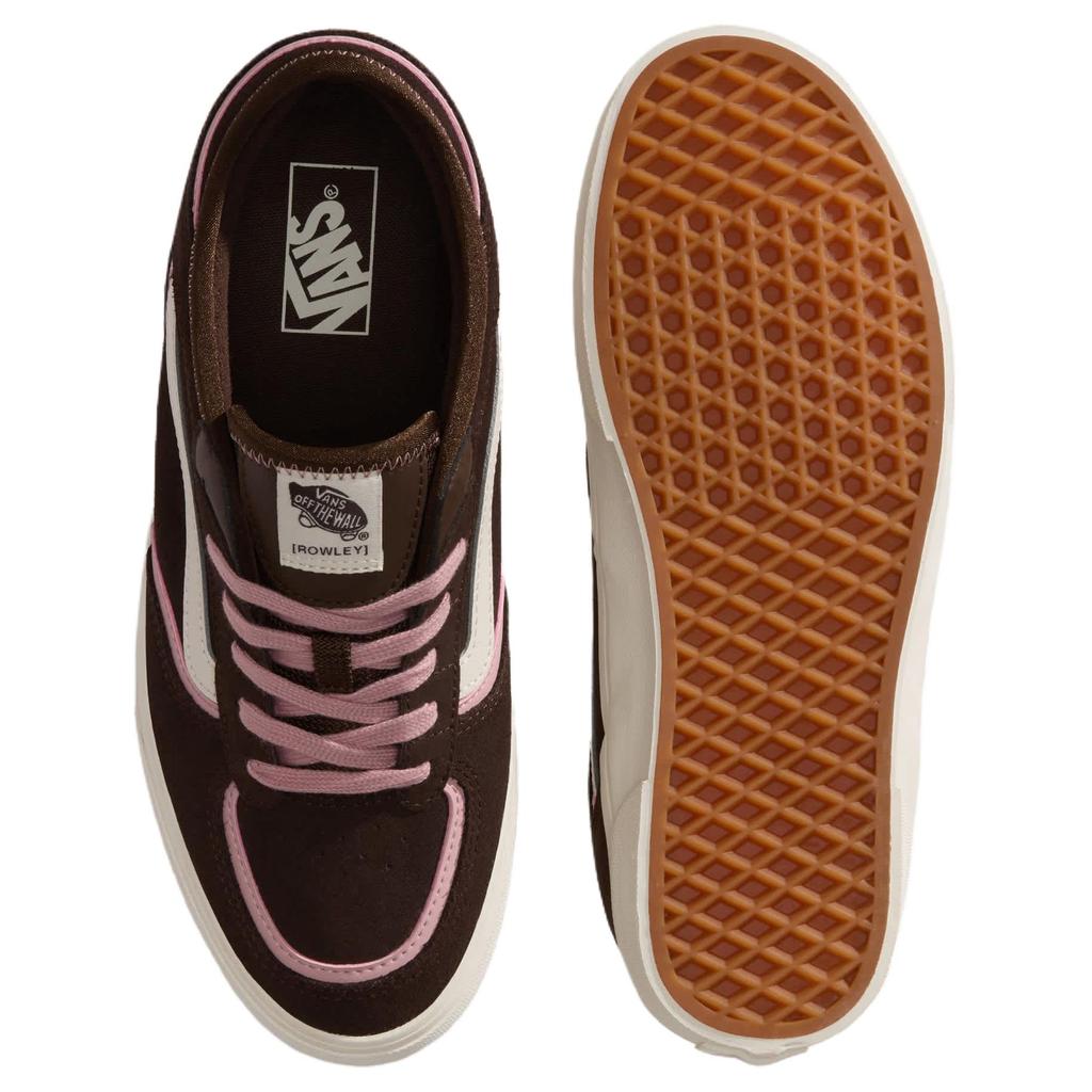 Vans Rowley Classic Удобная посадка Скейт-обувь Унисекс Кроссовки Шоколадно-коричневый VN000SF43N1