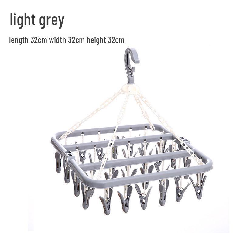 Sock Drying Windproof Underwear Rack With Thickened Multifunctional Hanger Clips